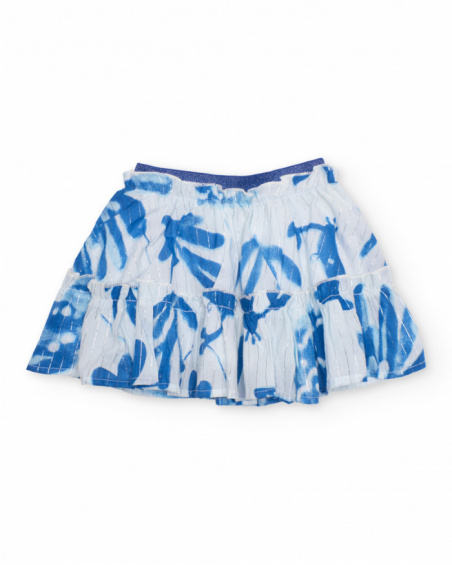 Jupe pour fille en toile avec double volant