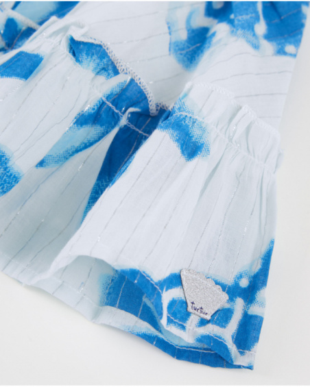 Jupe pour fille en toile avec double volant