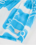 Short pour fille en toile avec taille froncée