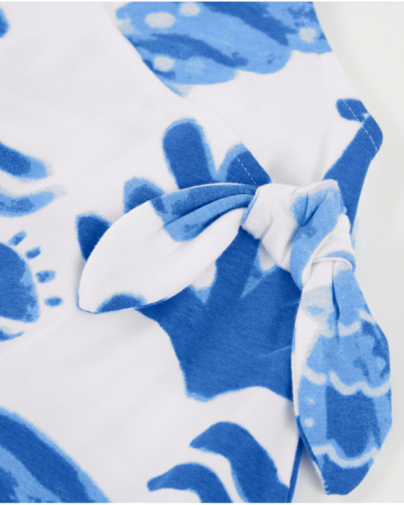 Robe pour fille en maille avec nœud sur le côté