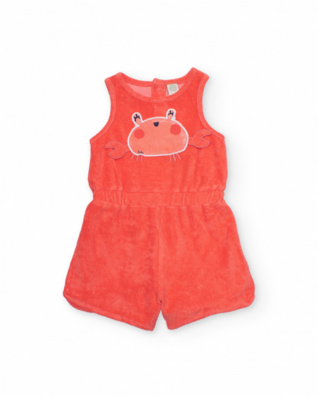 Combinaison pour fille en maille et tissu éponge