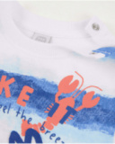 T-shirt pour garçon en maille avec motif frontal amusant