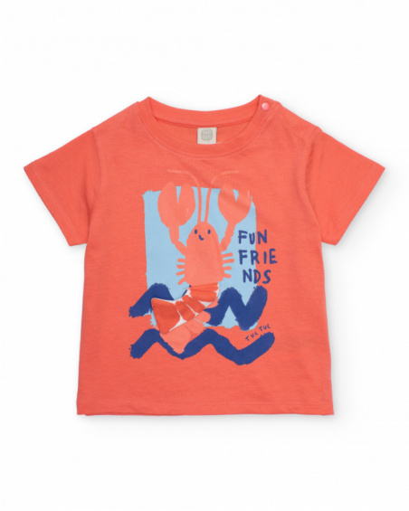 T-shirt pour garçon en maille avec motif graphique sur le devant