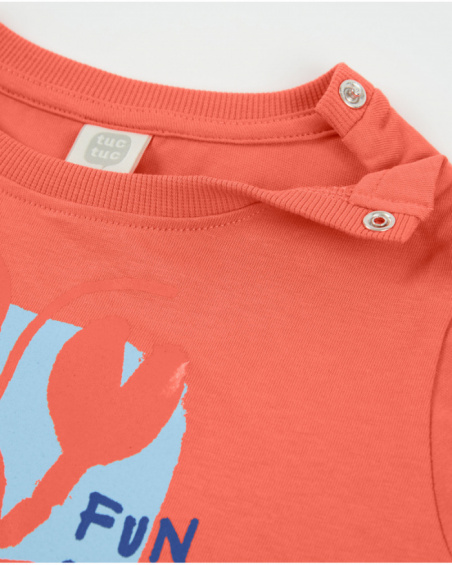 T-shirt pour garçon en maille avec motif graphique sur le devant