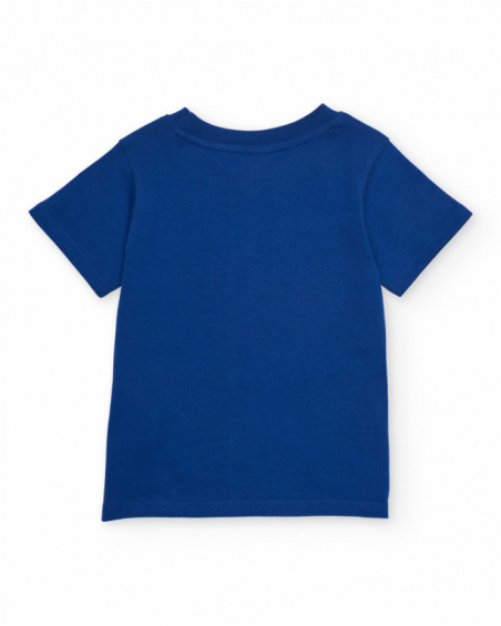 T-shirt pour garçon en maille avec patte de boutonnage sur le devant