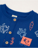 T-shirt pour garçon en maille avec patte de boutonnage sur le devant