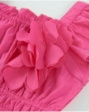 Top pour fille en toile avec application de fleurs