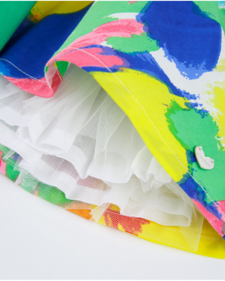 Jupe pour fille en toile avec imprimé tacheté