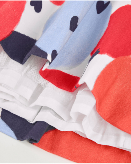 Robe pour fille en toile avec manches bouffantes