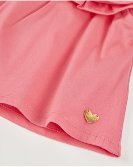 Blouse pour fille en toile avec grande fleur sur le devant