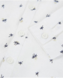 Chemise garçon en tissu uni avec nœud papillon amovible