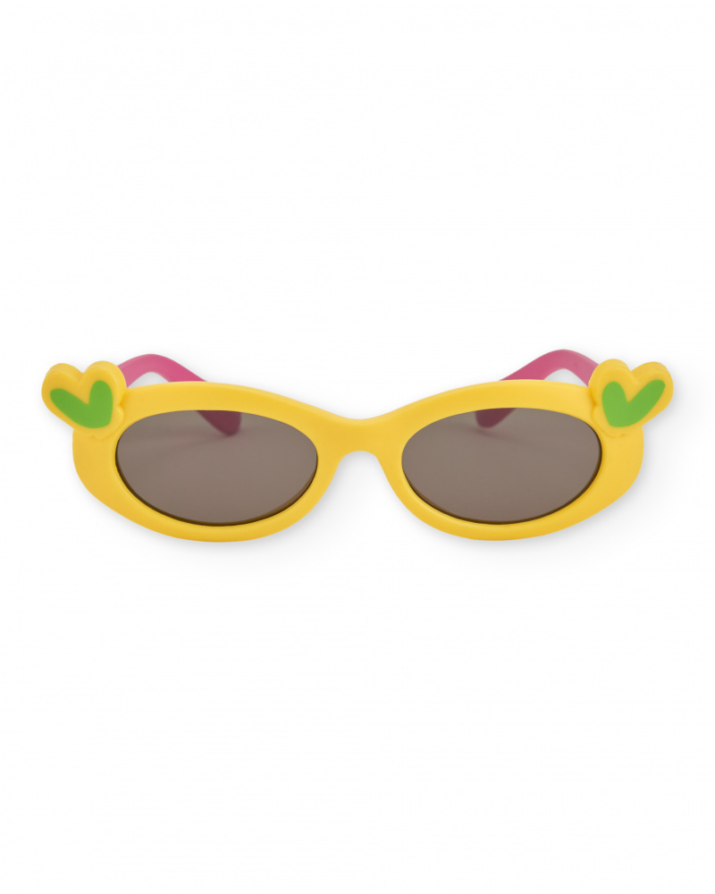 Lunettes de soleil fille avec détails en forme de cœur