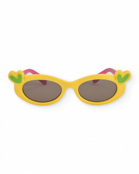 Lunettes de soleil fille avec détails en forme de cœur