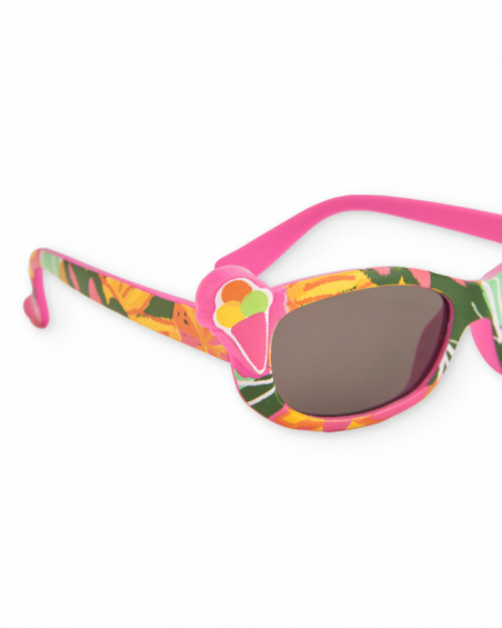 Lunettes de soleil fille avec applications de fleurs décoratives