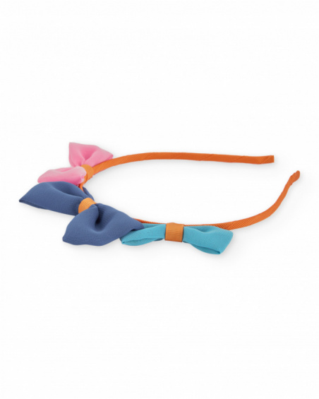 Serre-tête fille uni avec nœuds décoratifs