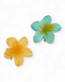 Lot de barrettes fille au design floral avec effet translucide