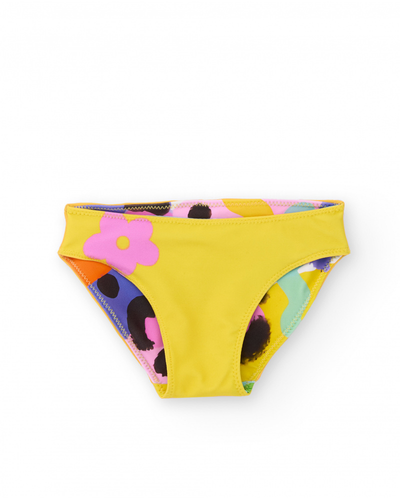 Bas de bikini fille en maille au design réversible