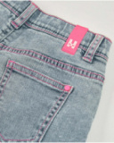 Short fille uni en denim doux