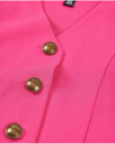 Gilet fille en maille avec boutons métalliques