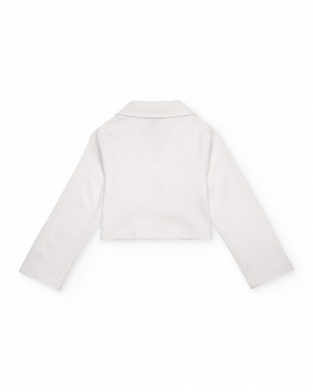 Blazer fille en maille avec boutons métalliques