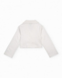 Blazer fille en maille avec boutons métalliques