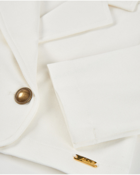 Blazer fille en maille avec boutons métalliques