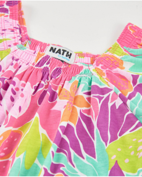 Combinaison fille en maille avec manches amples