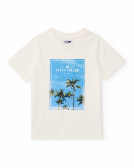 T-shirt garçon en maille avec imprimé photo