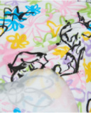 T-shirt fille en maille au style graffiti