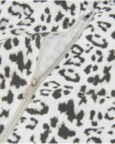 Sweat fille en maille avec imprimé animal