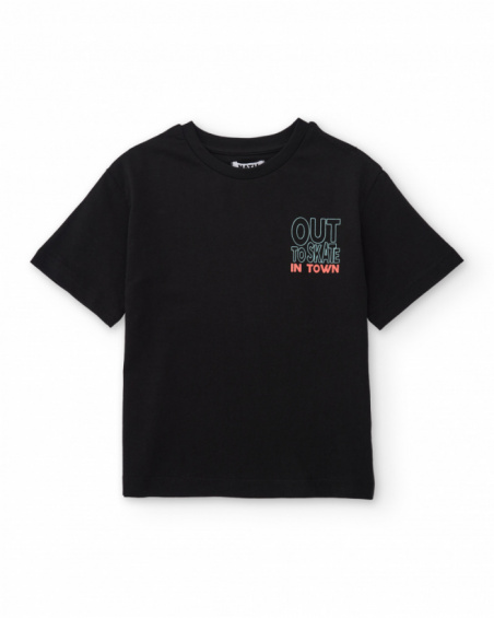 T-shirt garçon en maille au style urbain