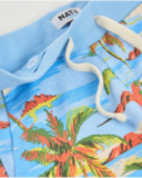 Bermuda garçon en maille avec imprimé palmiers