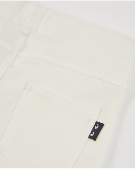 Short fille en maille et tissu stretch