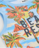 T-shirt garçon en maille avec imprimé tropical