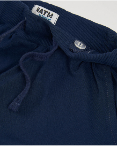 Short fille en maille avec volant au bas