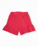 Short fille en maille avec taille élastique