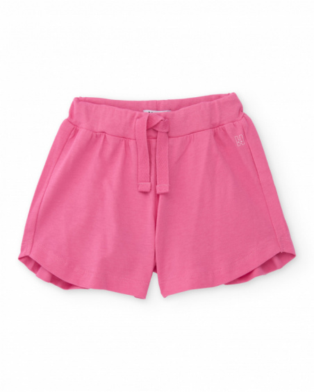 Short fille en maille avec cordon de serrage ajustable