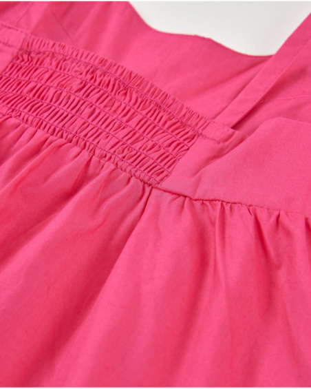 Robe fille unie avec un grand nœud