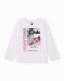 T-shirt garçon en maille d’inspiration urbaine