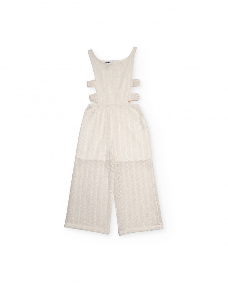 Combinaison fille en maille avec ouvertures latérales
