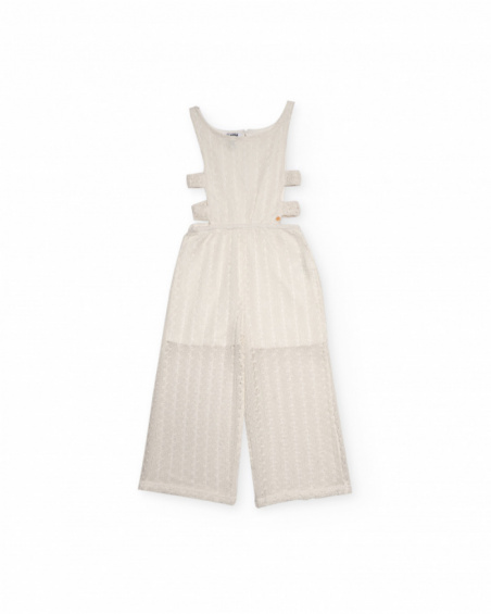 Combinaison fille en maille avec ouvertures latérales