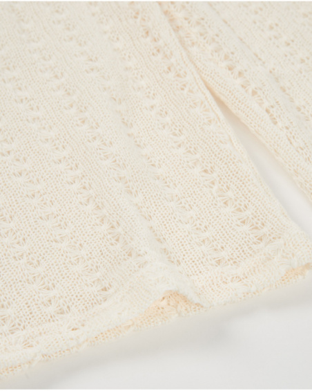 Combinaison fille en maille avec ouvertures latérales