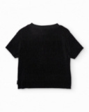 T-shirt fille en maille côtelée