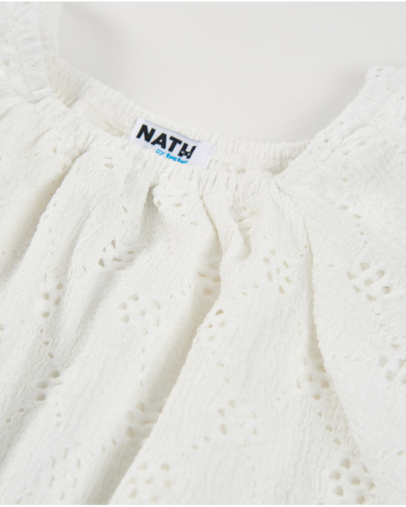 Blouse fille en maille avec manches amples