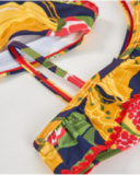 Bikini fille en maille avec volant à l’encolure