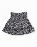 Jupe fille en tissu tissé avec taille large froncée