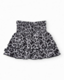 Jupe fille en tissu tissé avec taille large froncée