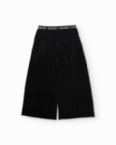 Pantalon fille en maille côtelée