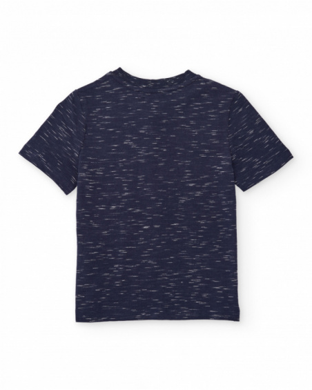 T-shirt garçon en maille avec effet chiné