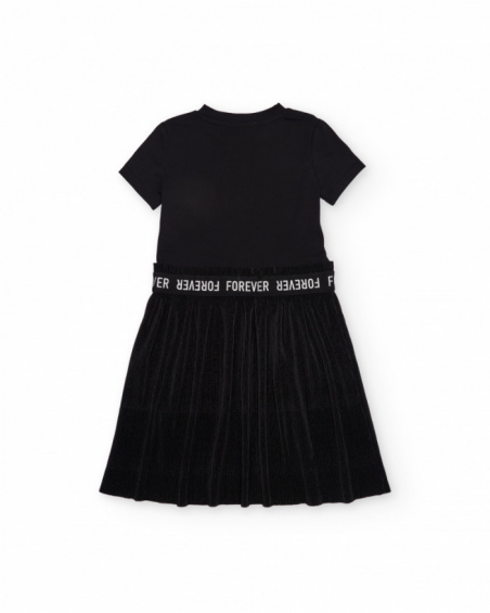 Robe fille en maille avec applications brillantes